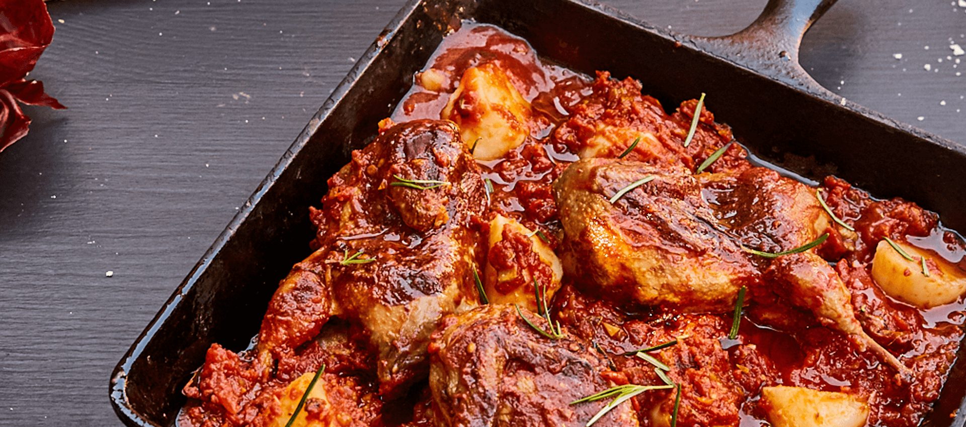 Quail cacciatore made with chopped tomatoes