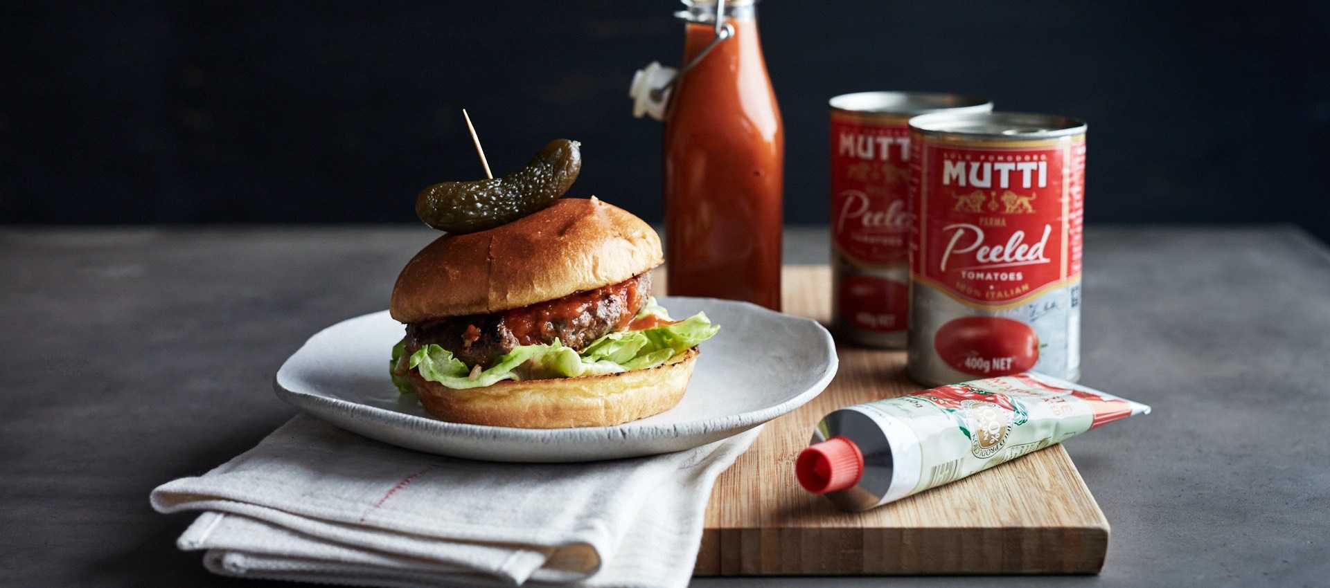 Cheeseburger recipe with homemade ketchup