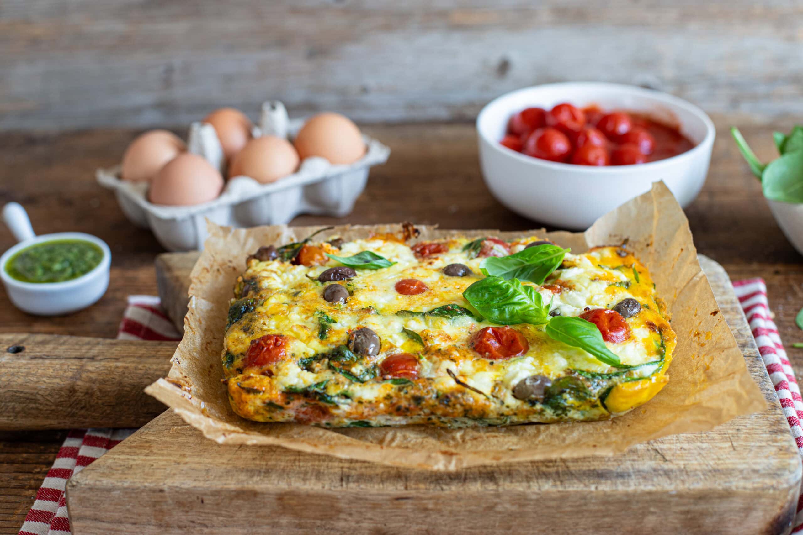 Baked Eggs with Cherry Tomatoes and Feta