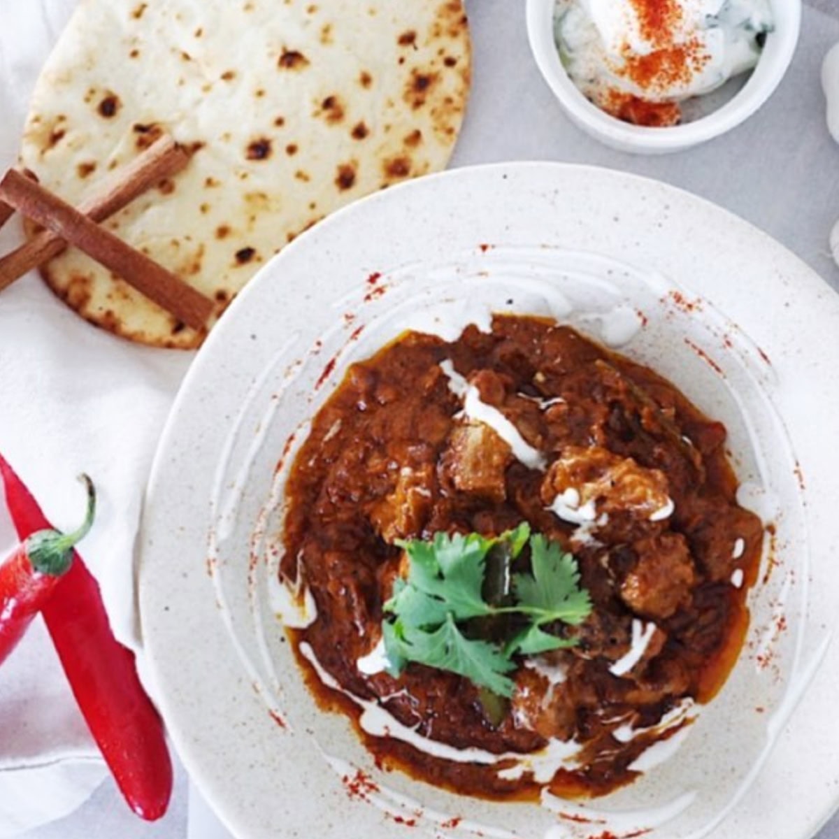 beef madras curry potato