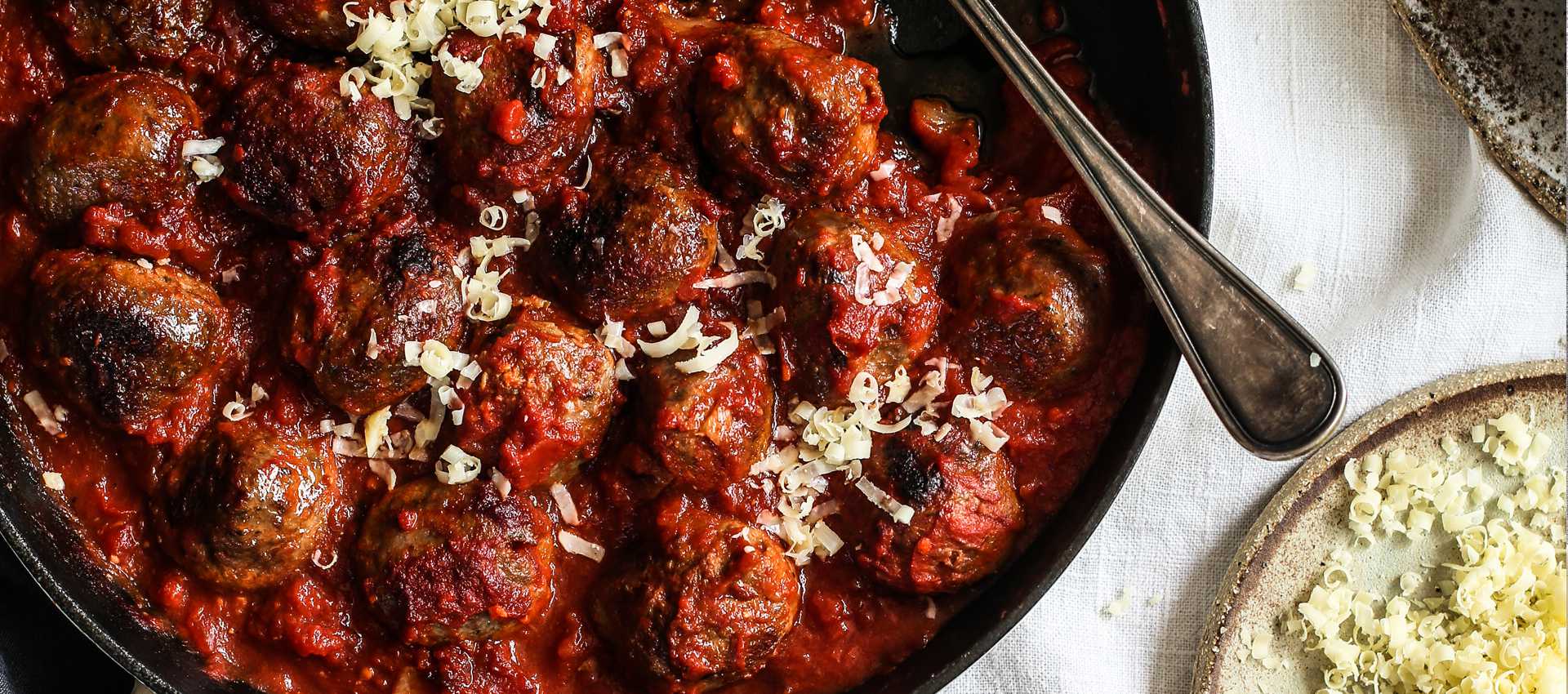 Polpette Ricotta with Beef and Crushed Tomatoes