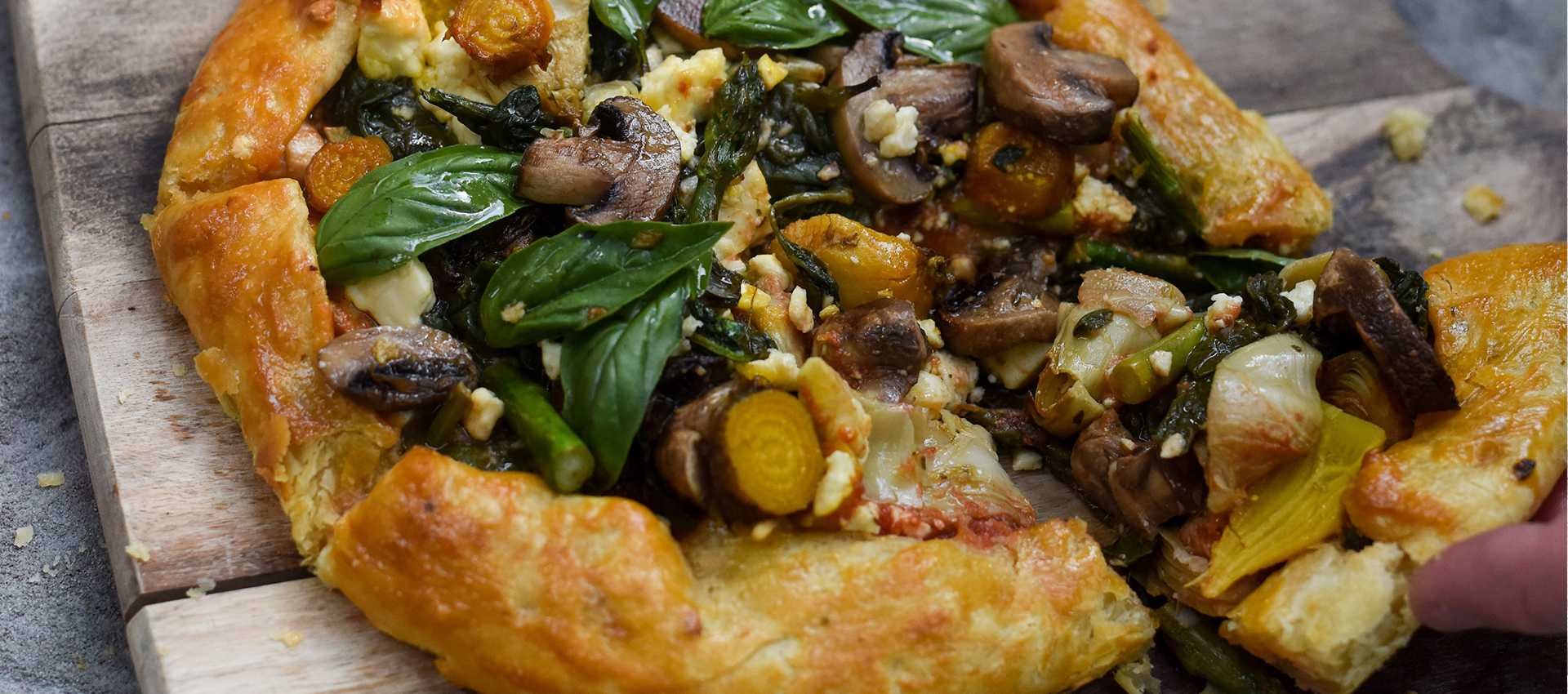 Vegetable Galette with Organic Tomato Puree