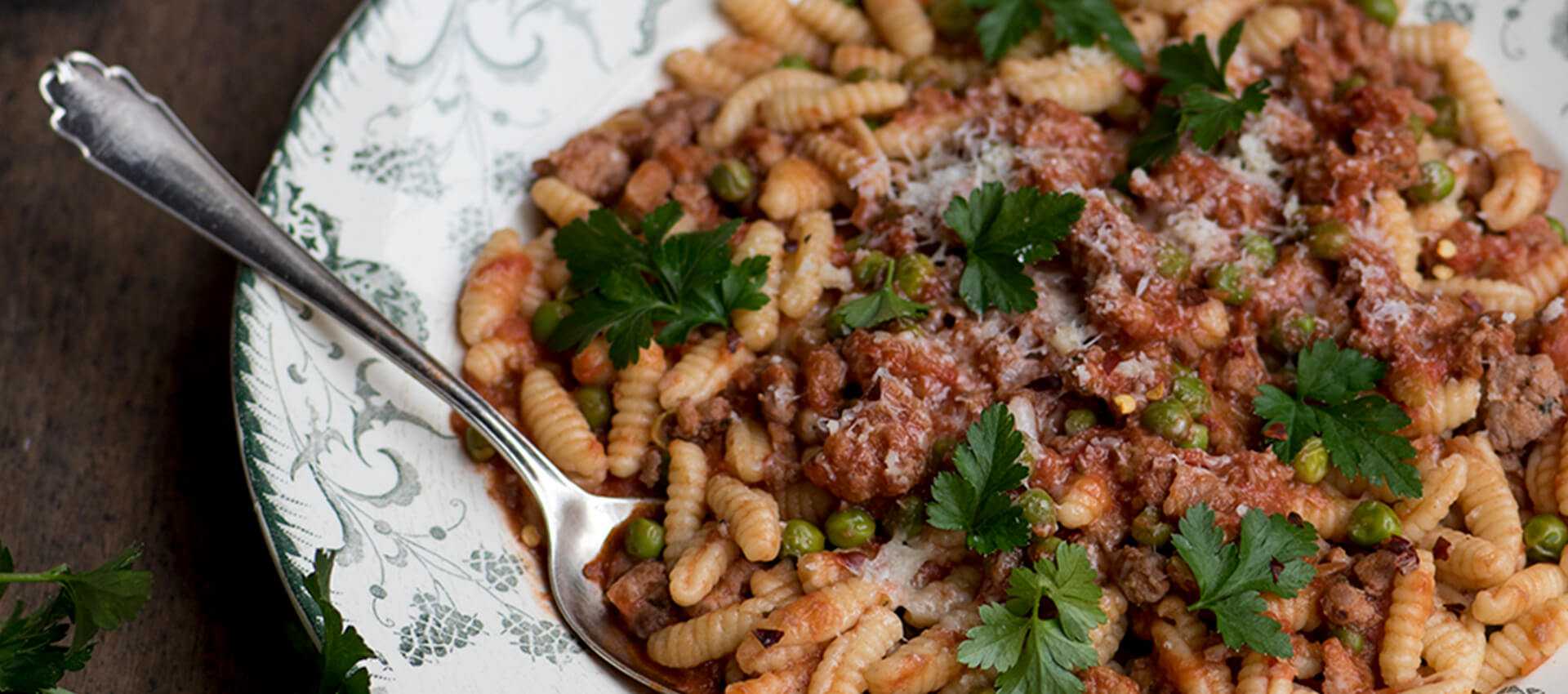 Recipe with Cavatelli, Pork, Fennel Sausages