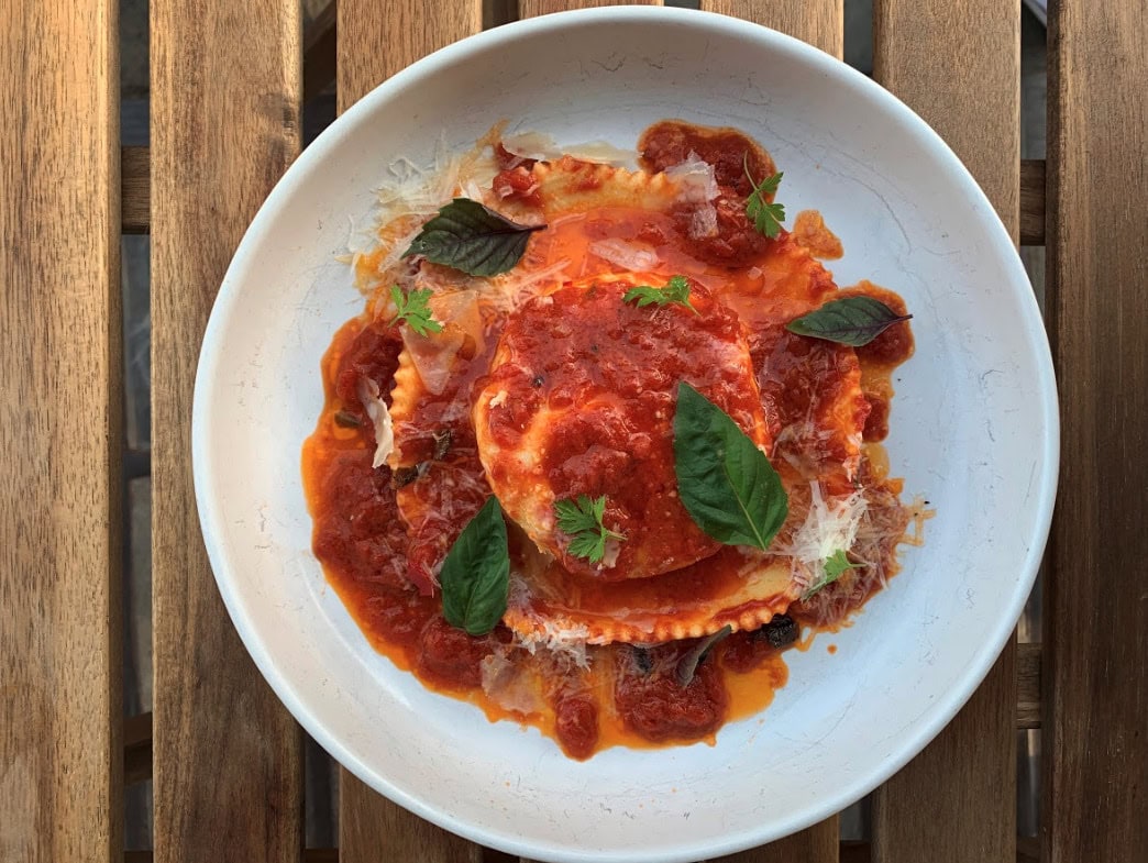 Purgatorio Tomato Ravioli made with Tomato Paste