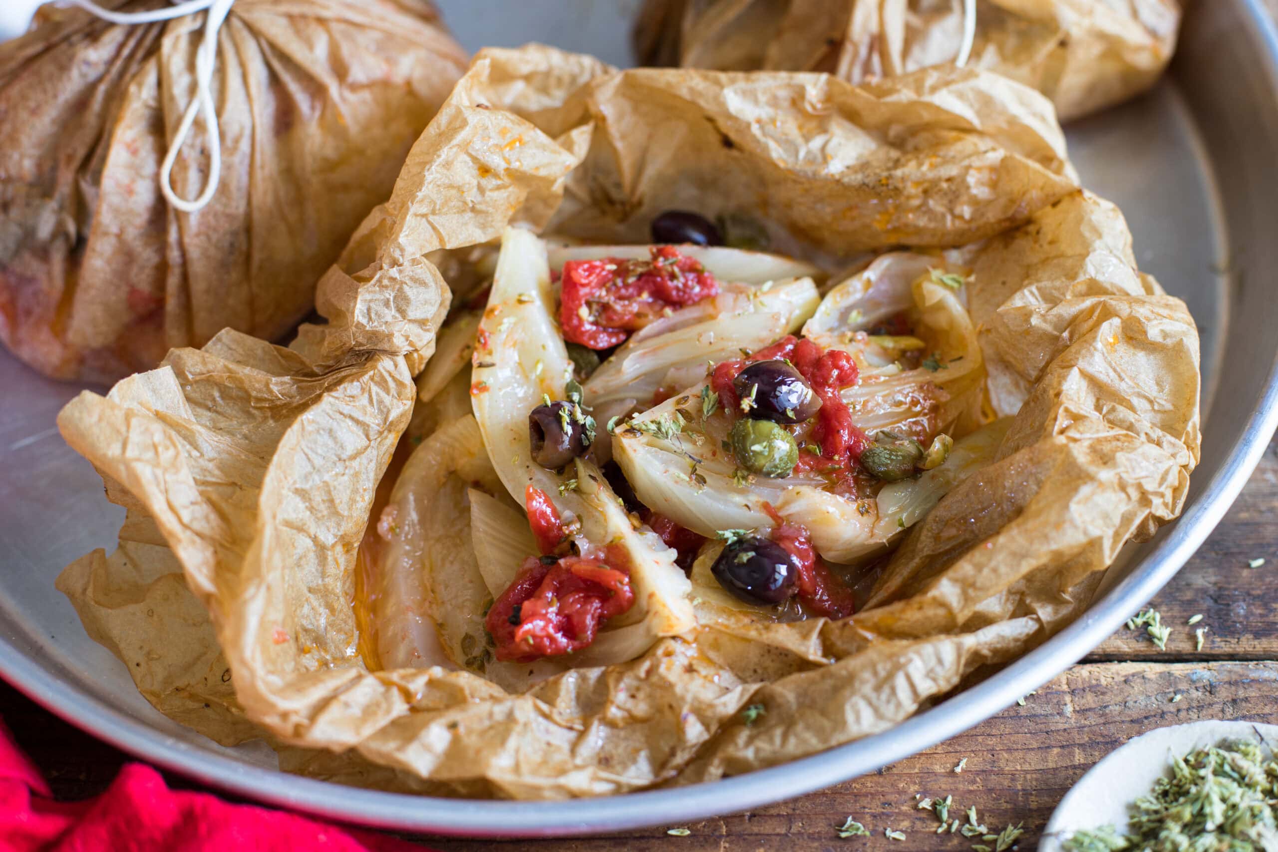 Parchment Paper Fennel Bulbs