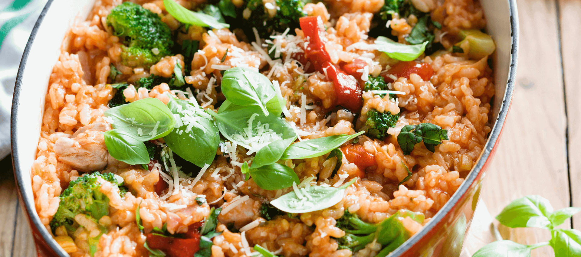 Oven baked chicken &#038; broccoli risotto
