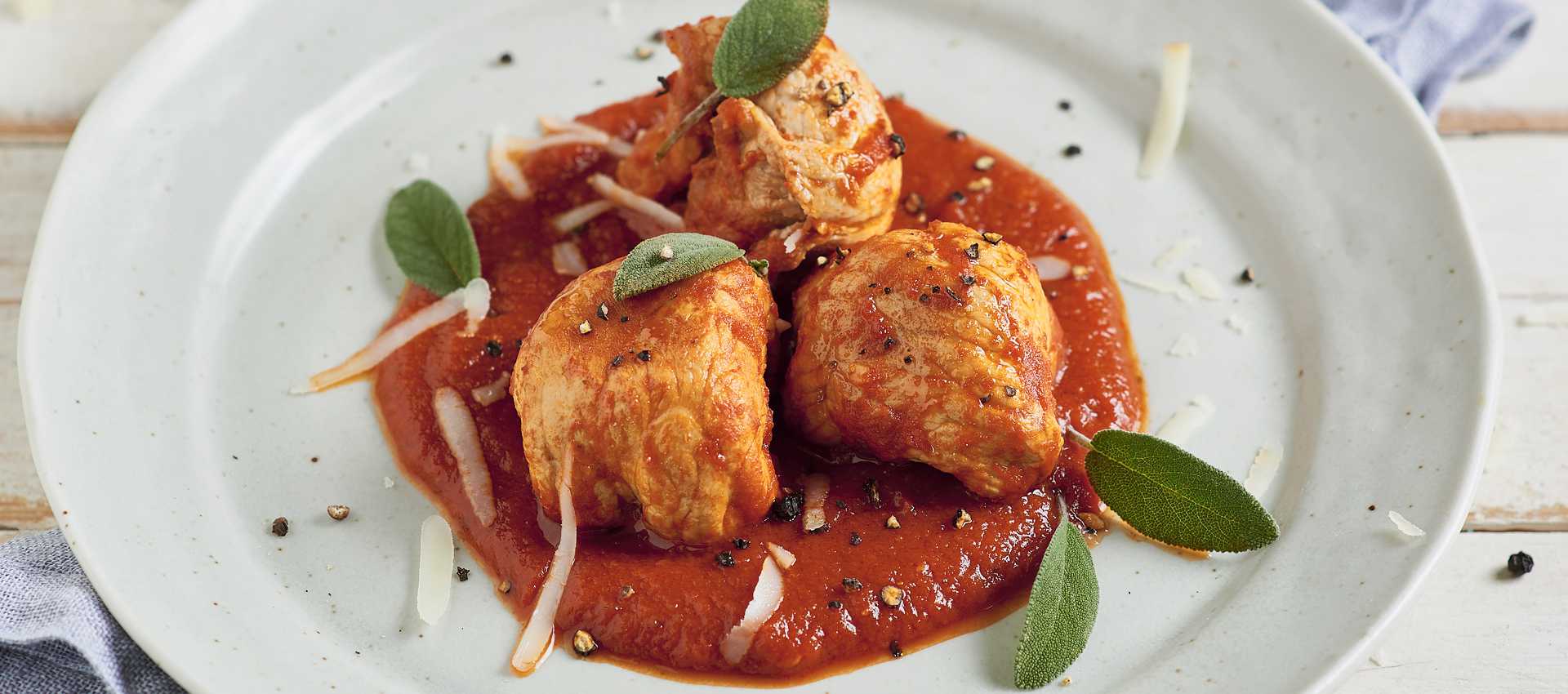 Involtini di maiale con pecorino e pancetta