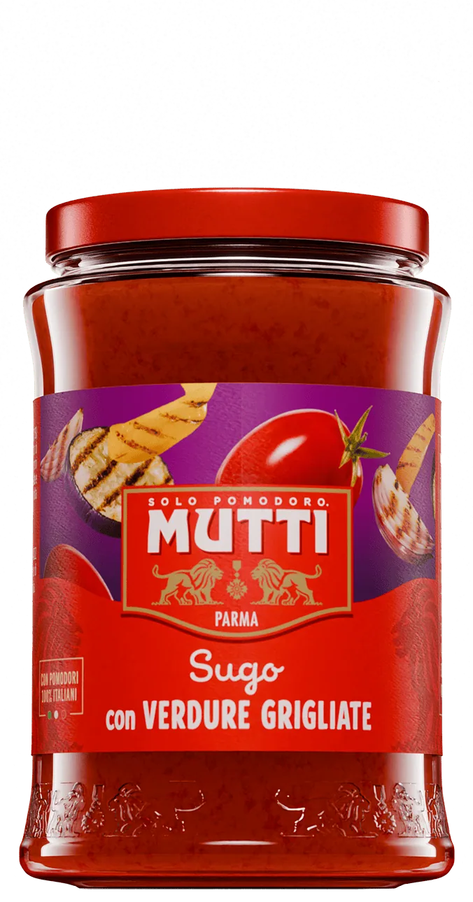 Sugo con pomodoro datterino e verdure grigliate