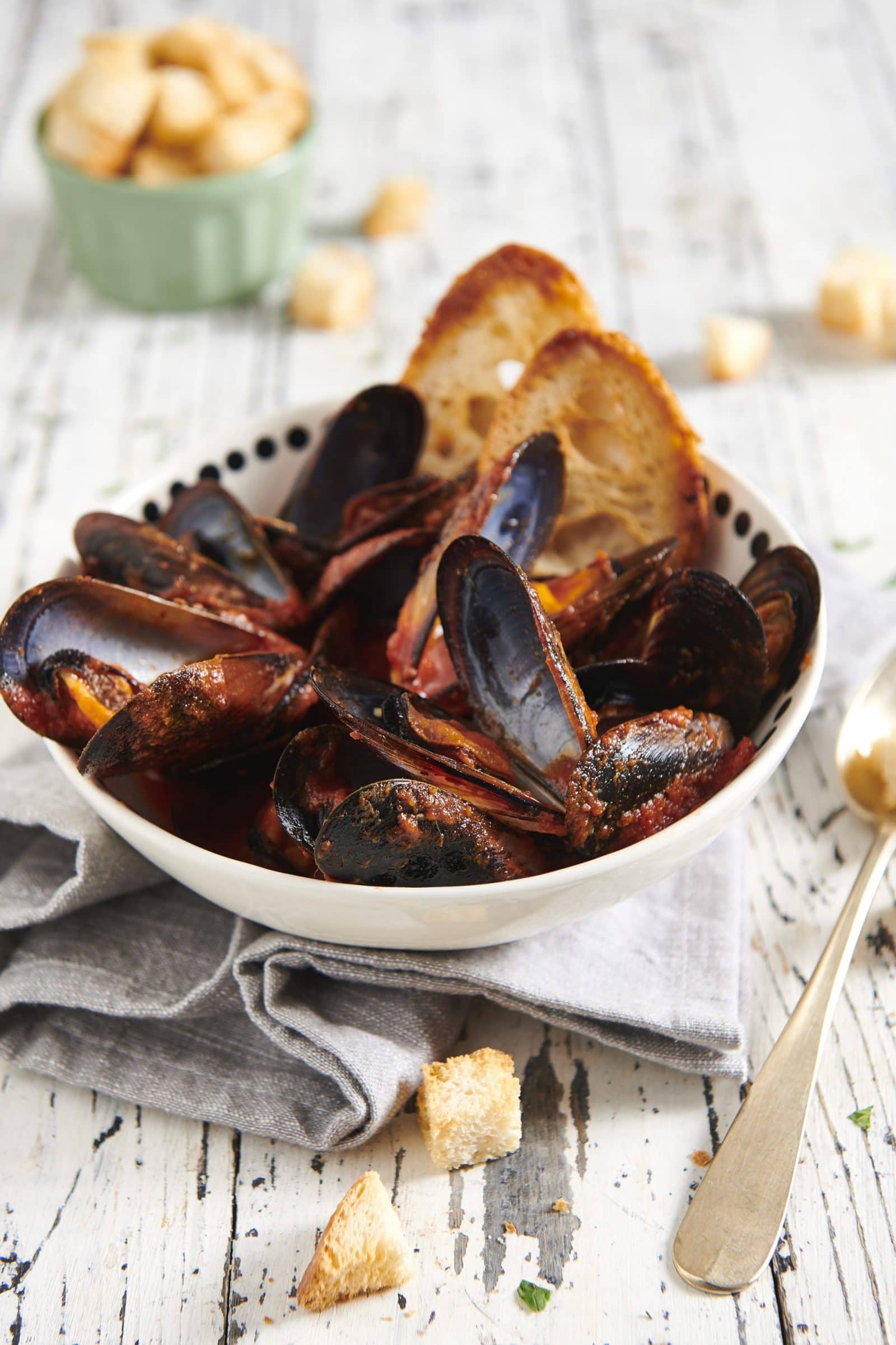 Souté di cozze al pomodoro con salsa ciliegini