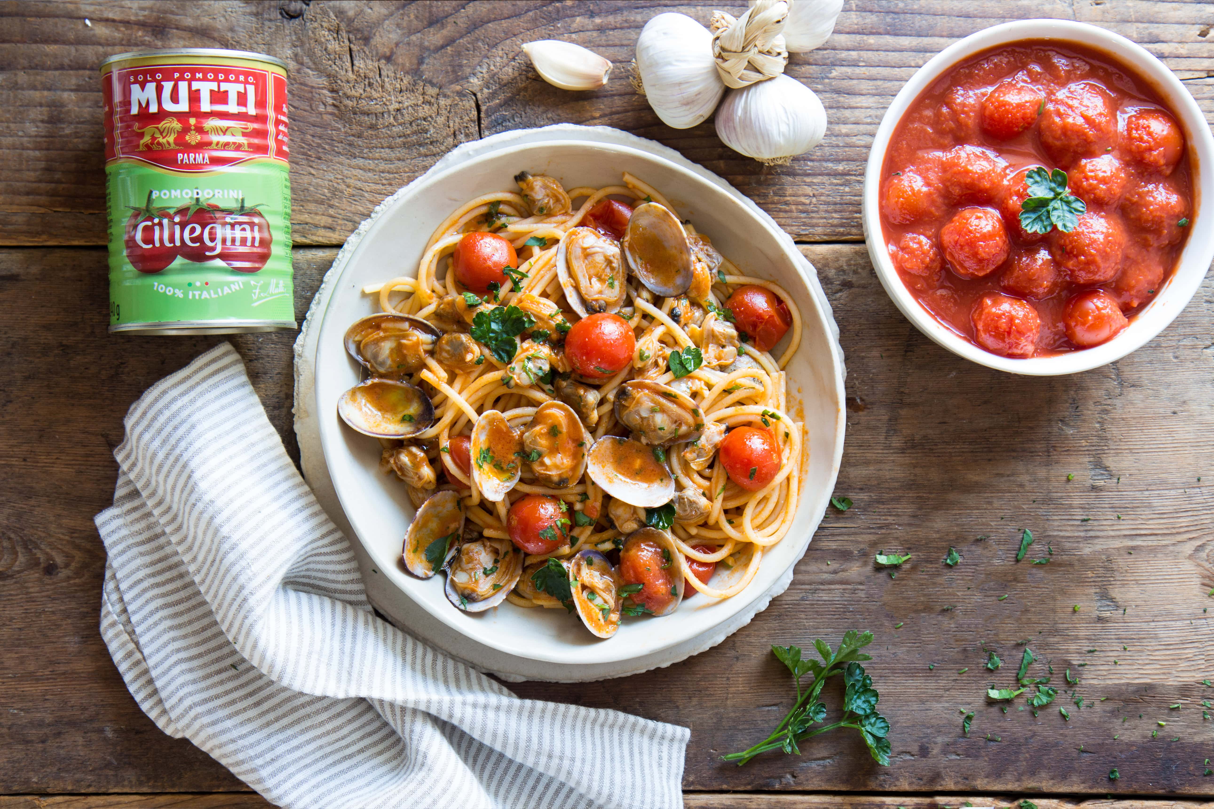 Spaghetti alle vongole e pomodorini
