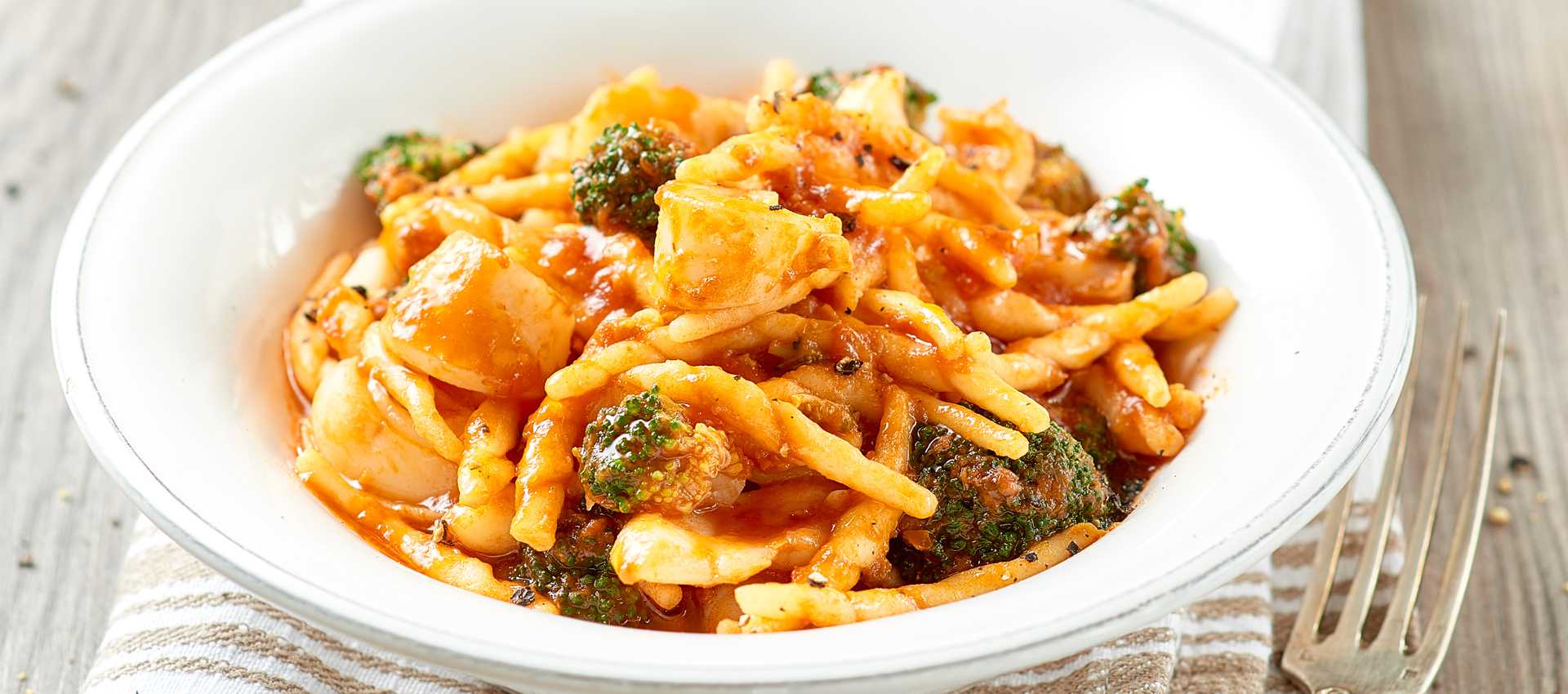 Trofie pasta kalmarilla