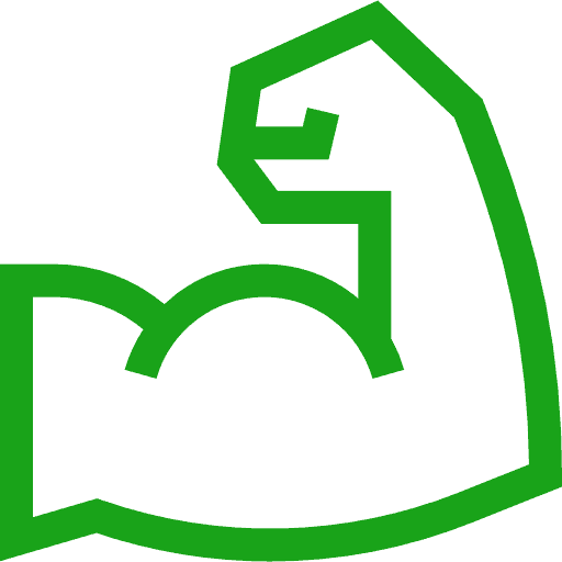 Illustration of orthopedic rehabilitation strength training icon