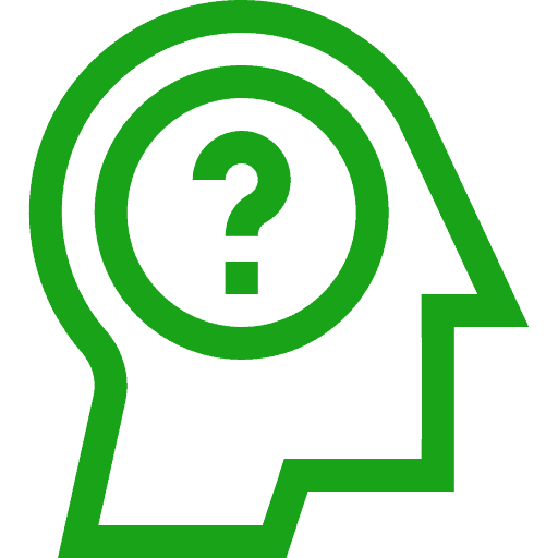 Icon illustrating memory with brain symbol for concussion management page