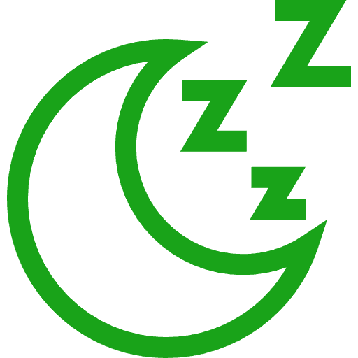 Sleep icon for physiotherapy.