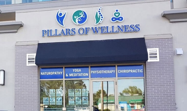 Pillars of Wellness exterior building view in Burlington, Ontario