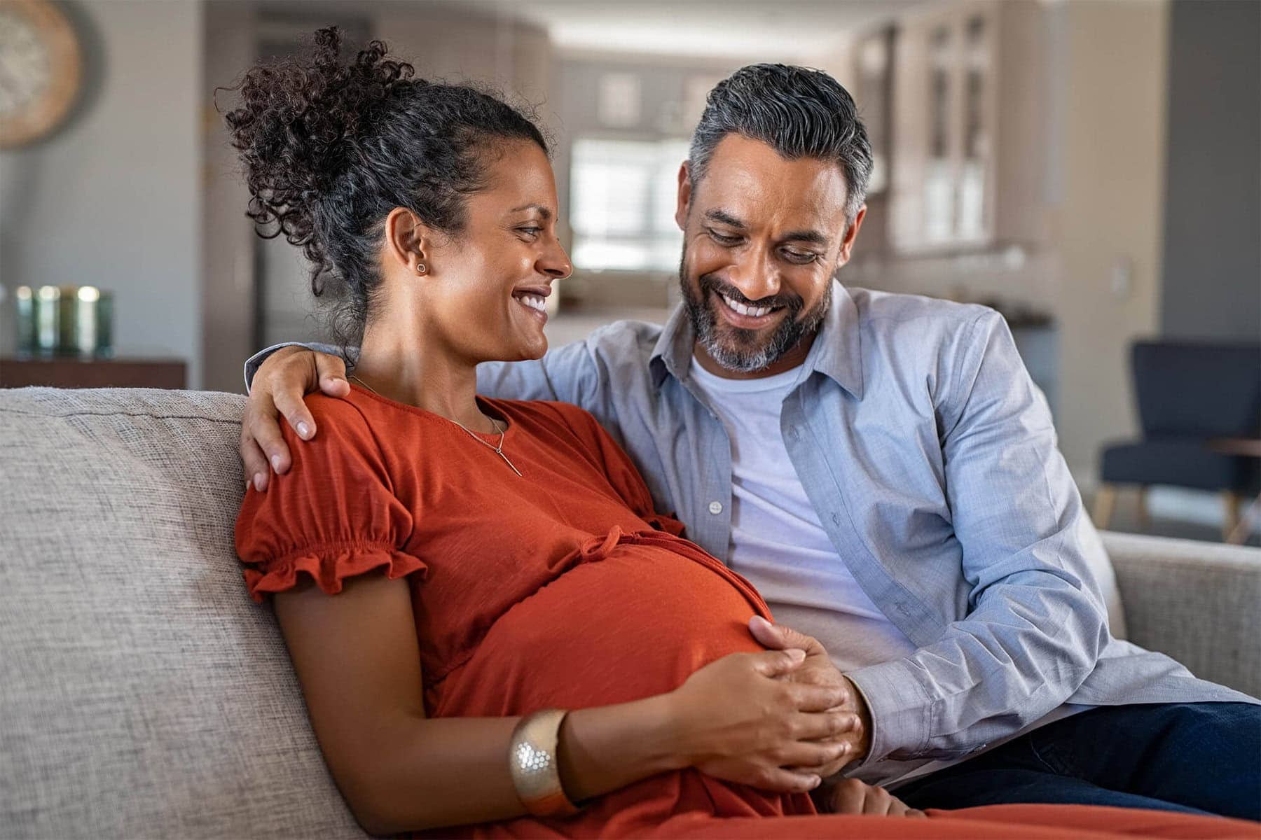 Picture of couple woman pregnant