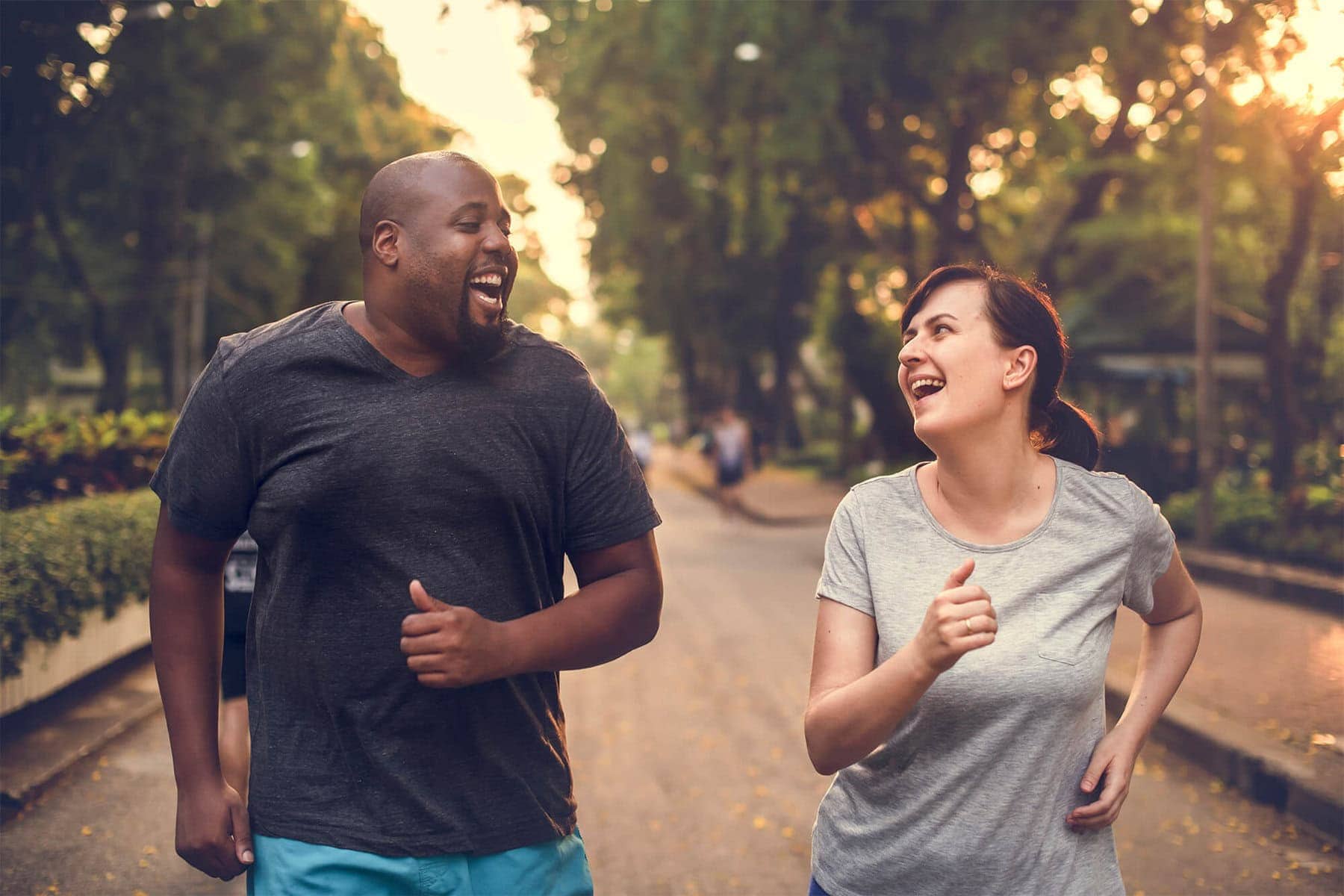 Couple doing exercise for weight loss
