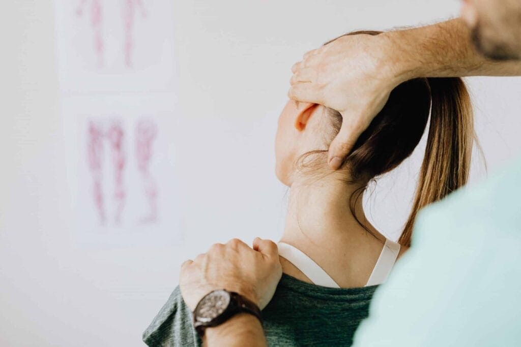 Neck pain treated by chiropractor
