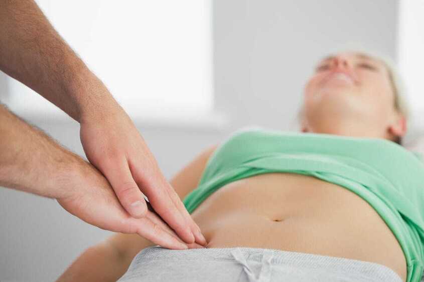 Pelvic floor physiotherapy session with therapist and patient