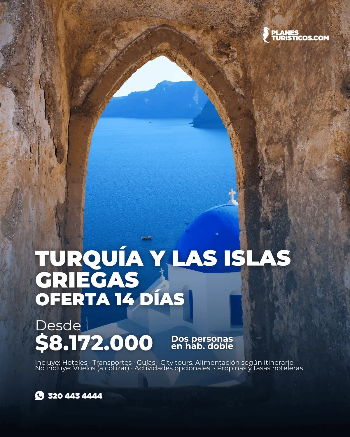 Tour Turquía y las Islas Griegas 14 días: Estambul, Capadocia, Pamukkale, Éfeso, Samos y Atenas desde $8.172.500 COP por persona sin vuelos