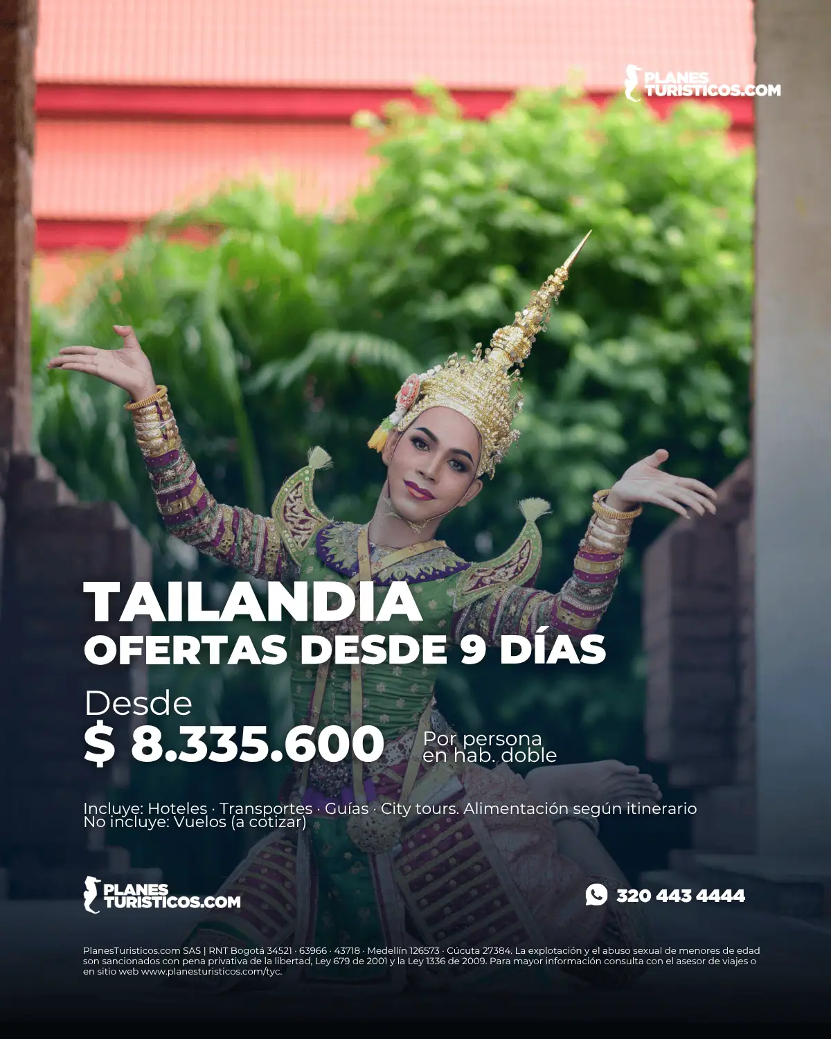 Viaje a Tailandia desde 9 días desde $8.335.600 COP por persona