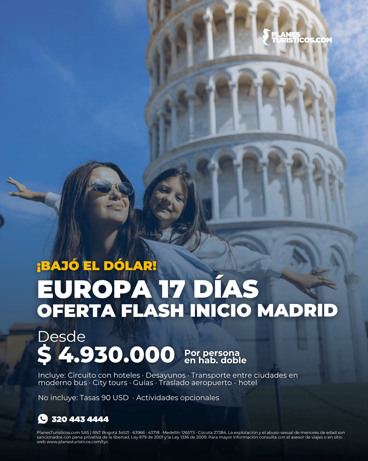 Circuito Europa Oferta Flash 17 días inicio en Madrid desde $4.930.000 COP por persona
