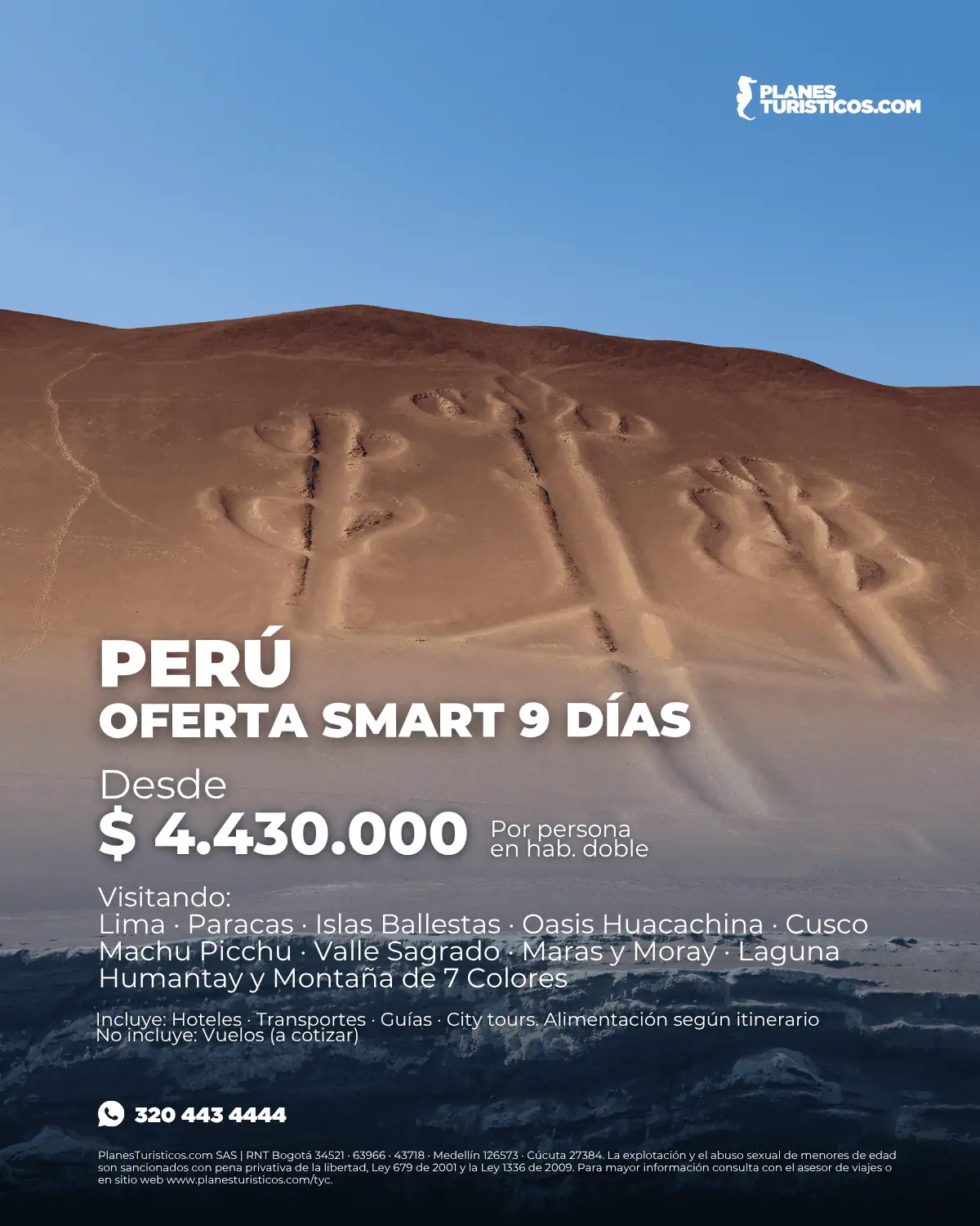 Viaje a Perú 9 días: Lima, Paracas, Cusco y Valle Sagrado desde $4.430.000 COP