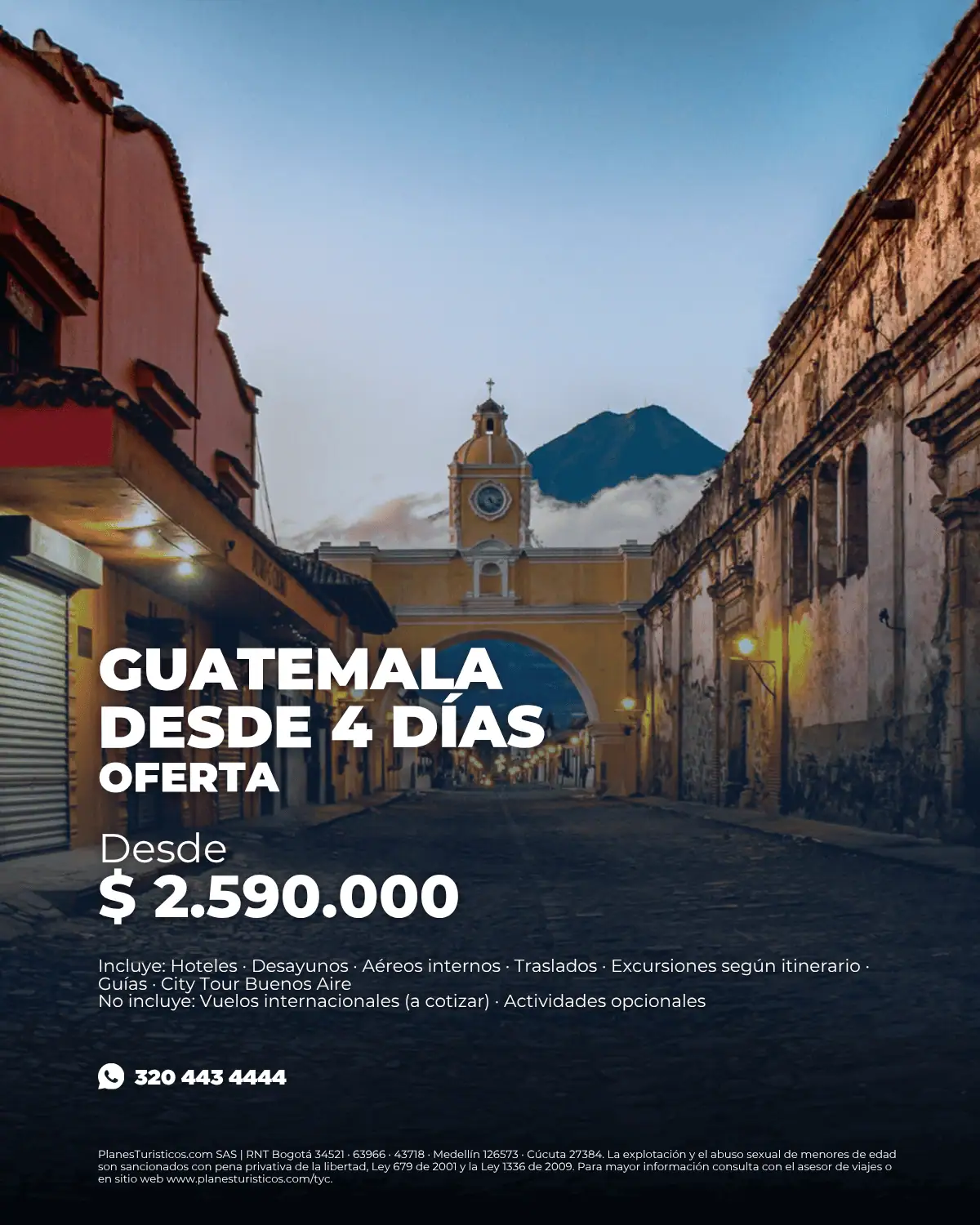 Viaje a Guatemala desde 4 días, ruinas de Tikal desde $2.590.000 COP