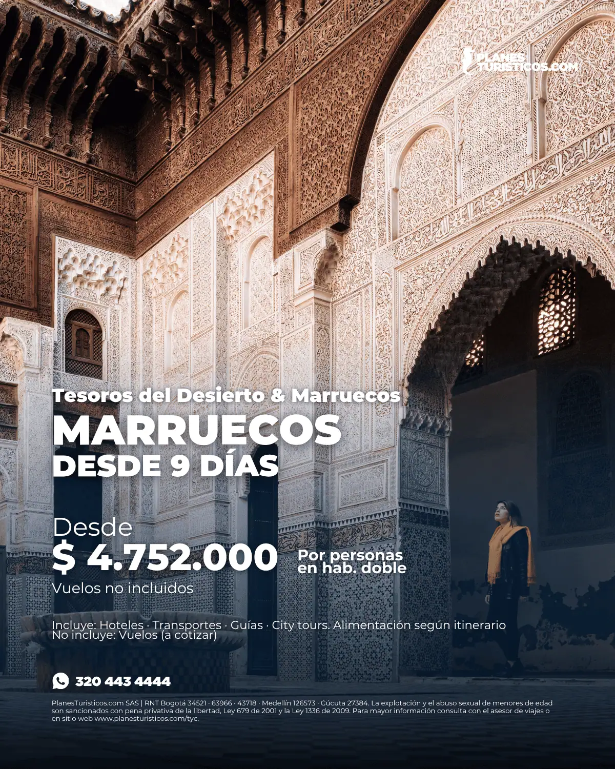 Marruecos Tesoros del Desierto desde 9 días desde $4.752.000 COP por persona sin vuelos