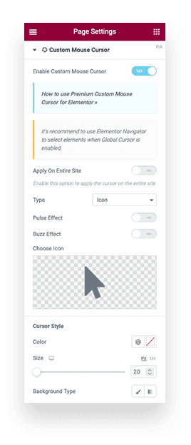 Elementor Custom Mouse Cursor Addon | Premium Addons