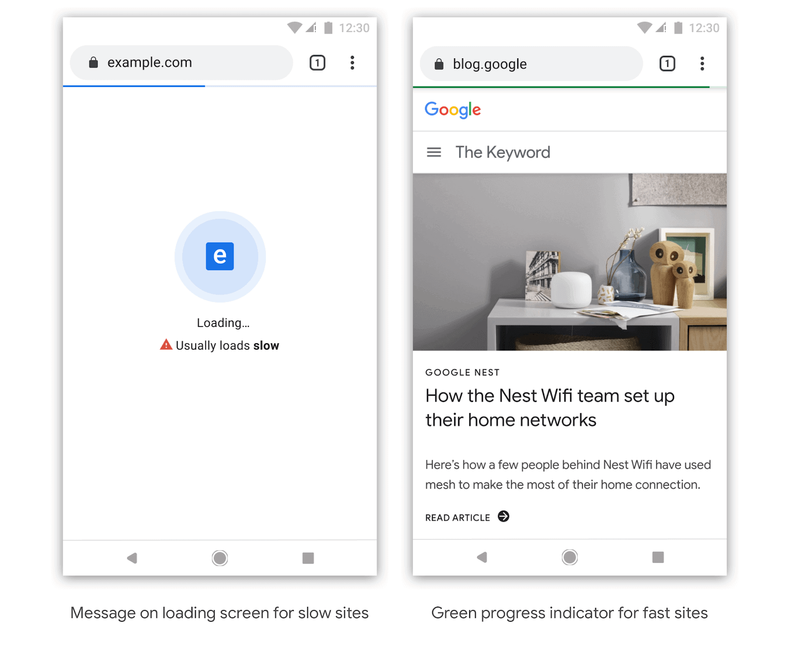 Google Chrome might show you a badge for slow websites