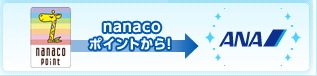nanacoポイントをANAマイルに交換