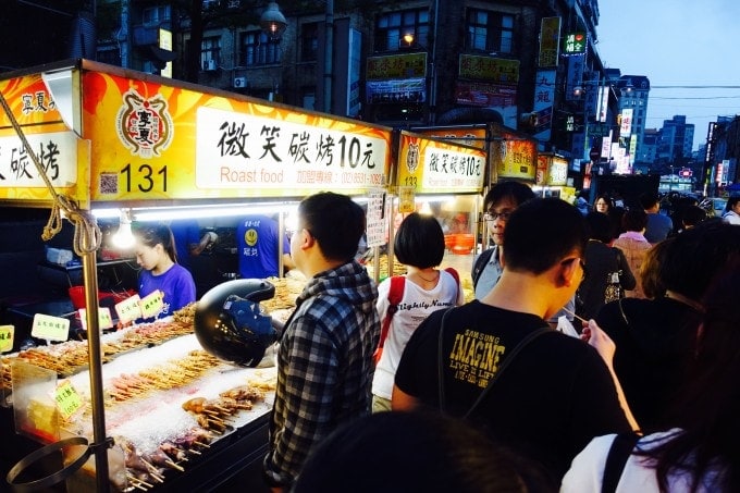 寧夏夜市　微笑碳烤10元