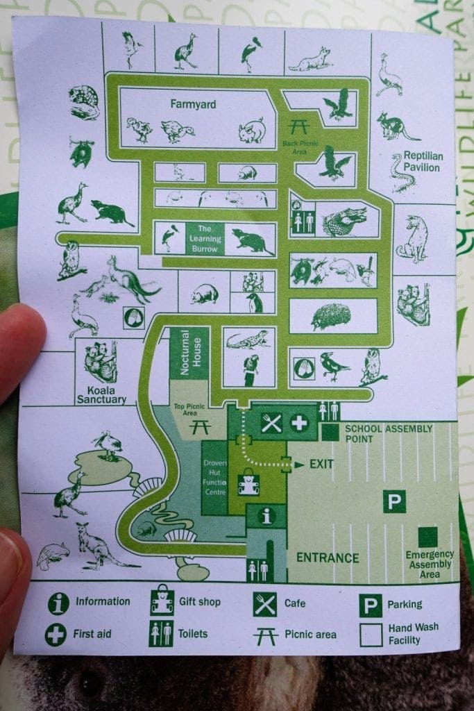 フェザーデール動物園　園内地図