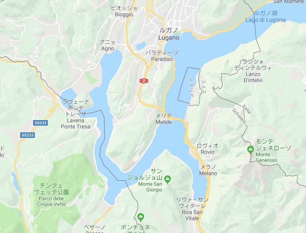 ルガノ周辺地図