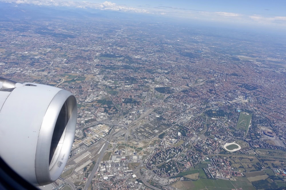 ミラノ上空