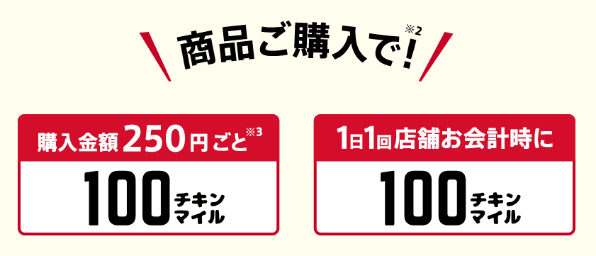 ケンタッキーの商品購入でマイルが貯まる