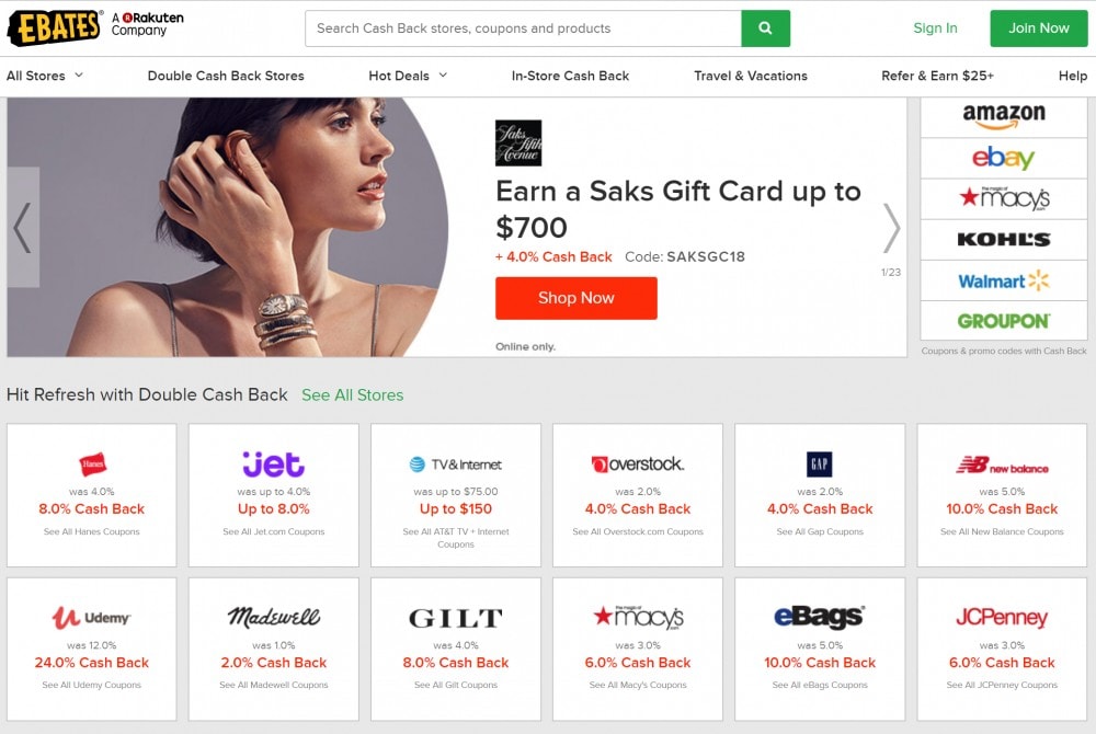 ebates top
