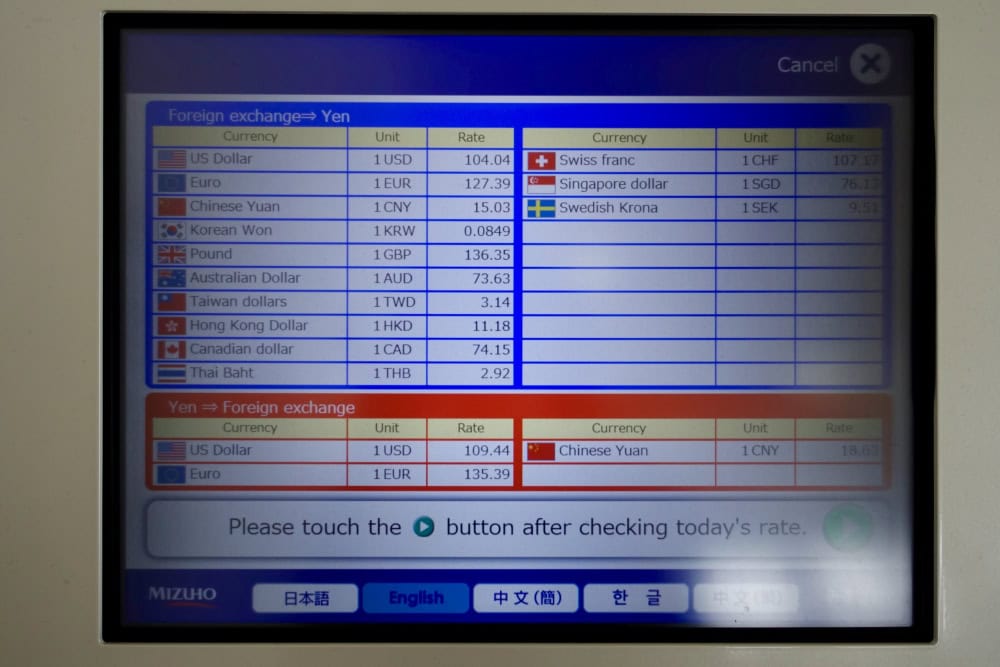 成田空港第1ターミナル　第５サテライト　ANAスイートラウンジ　両替機