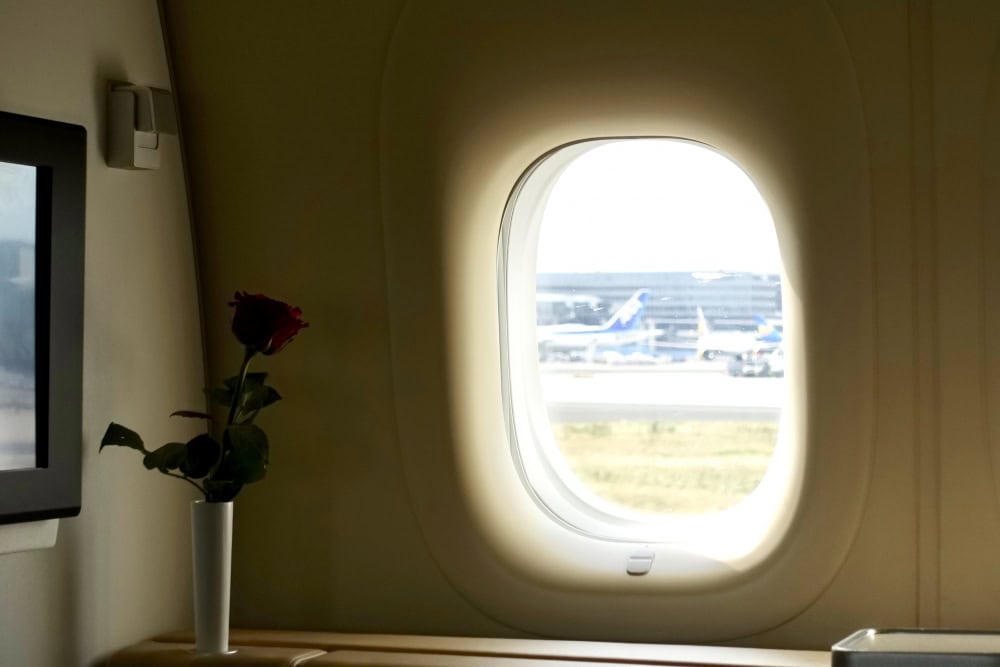 フランクフルト国際空港にて　ANA機