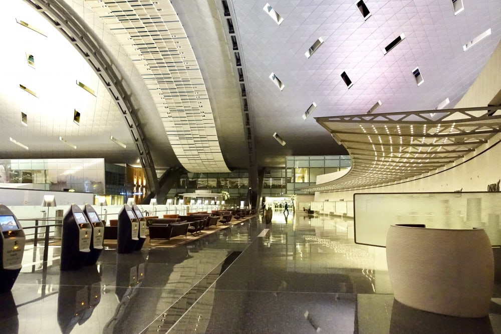 カタールドーハ国際空港ビジネスクラス専用チェックイン