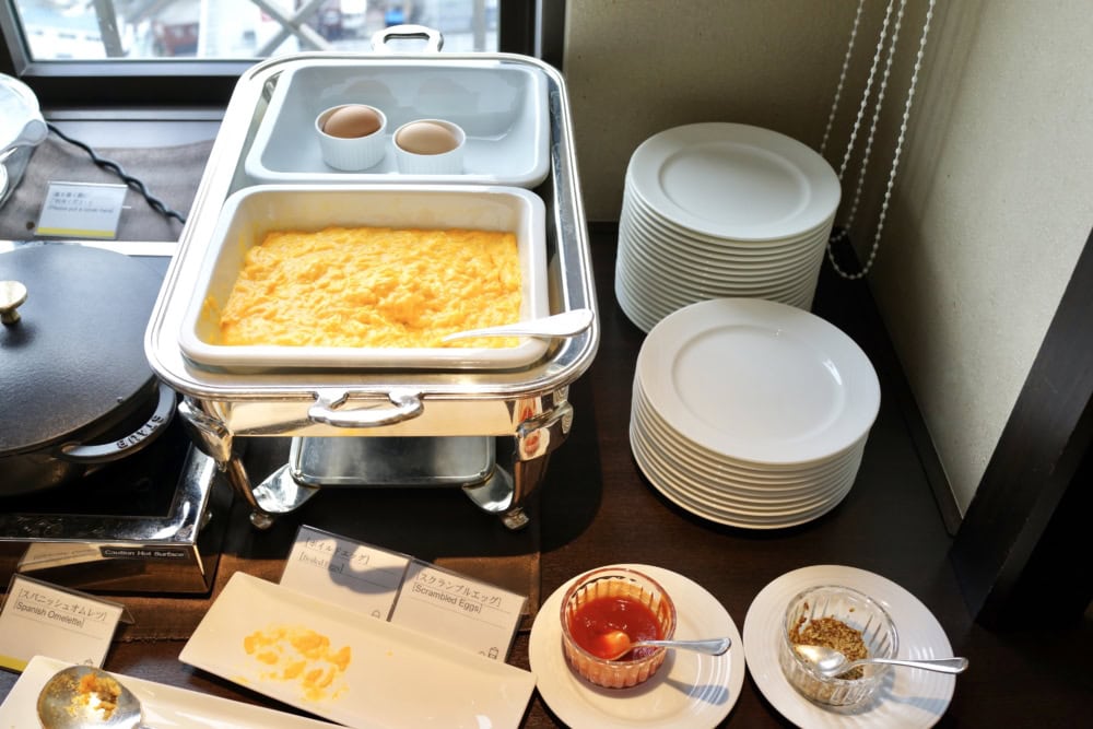 ウェスティン大阪エグゼクティブラウンジ朝食ホットミール