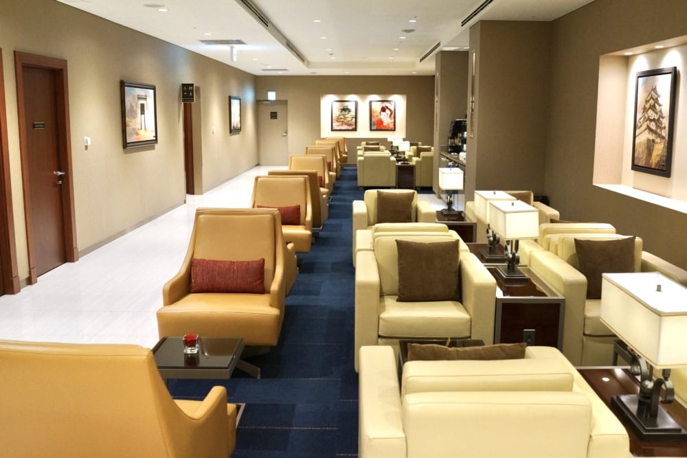 成田国際空港エミレーツラウンジ内の様子