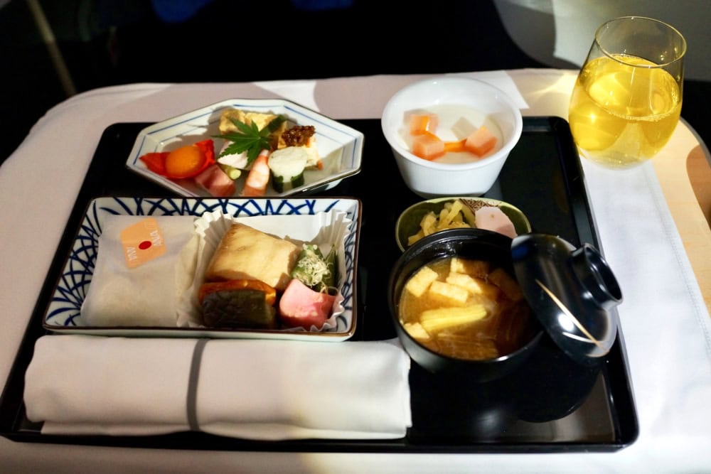 ANA205便ビジネスクラス機内食