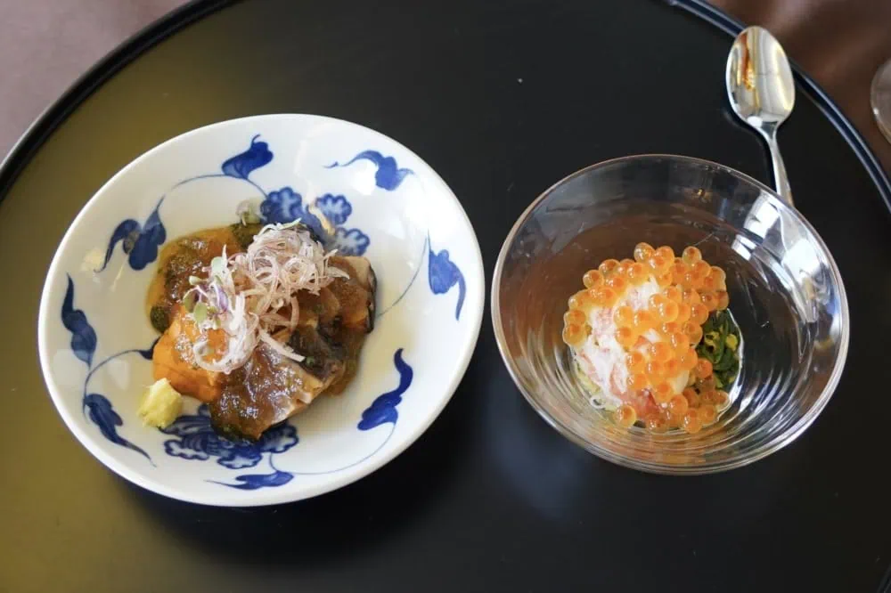 JAL国際線ファーストクラス機内食：お造り