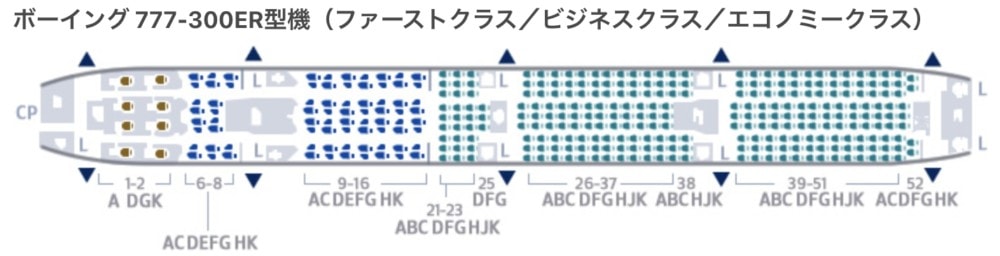 ガルーダ・インドネシア航空B777-300ERシートマップ