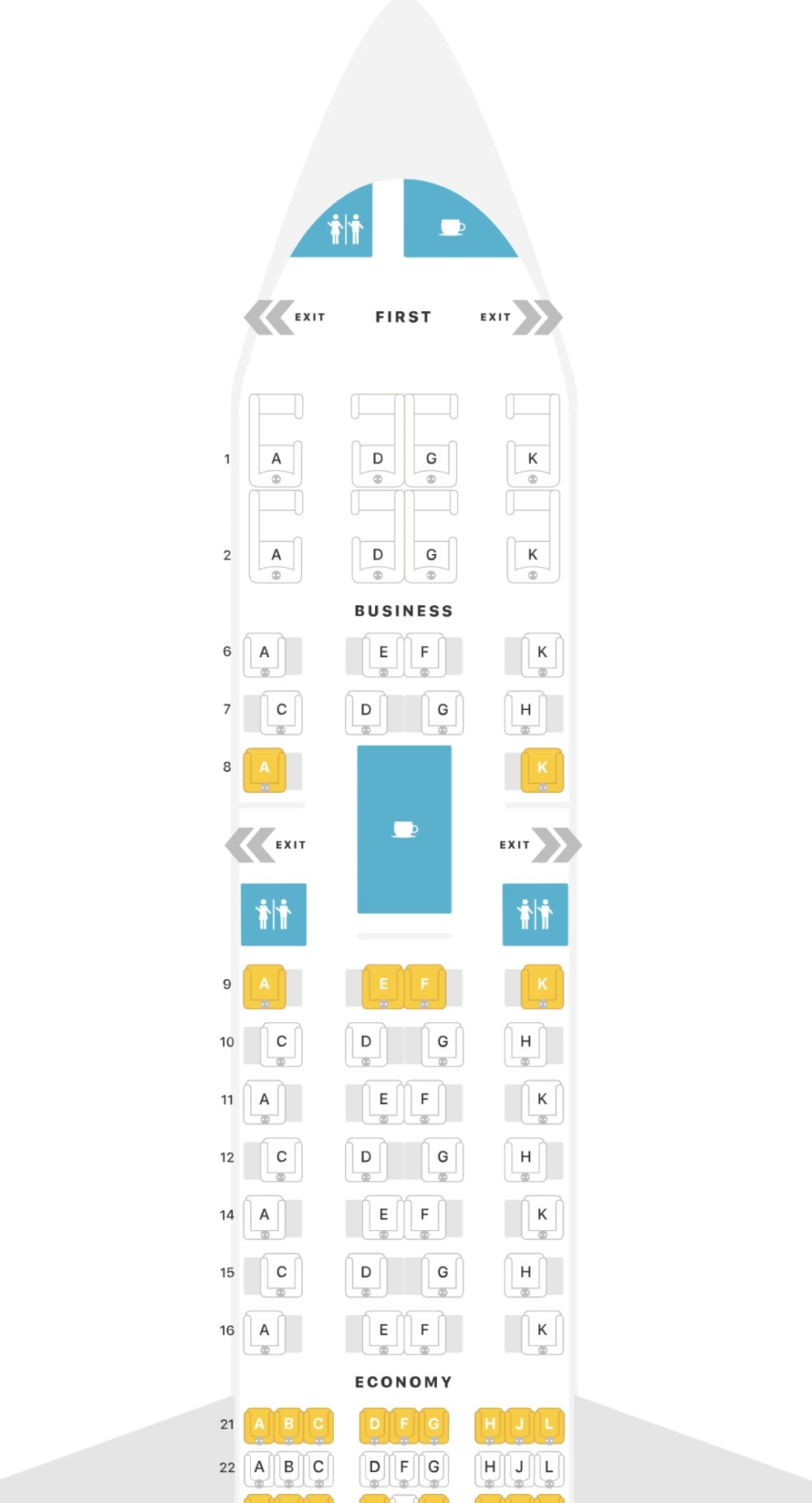 ガルーダインドネシア航空B777シートマップ