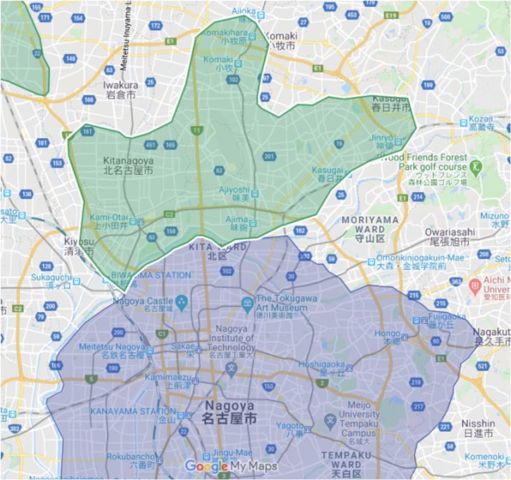 一宮市、北名古屋市、春日井市、小牧市でubereats