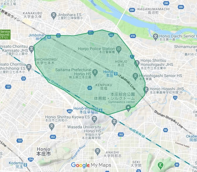 ubereats本庄エリア
