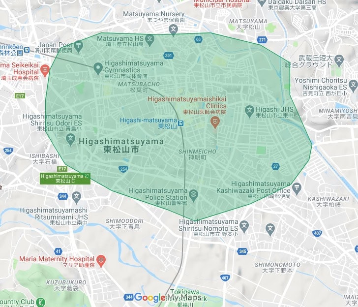 ubereats東松山エリア